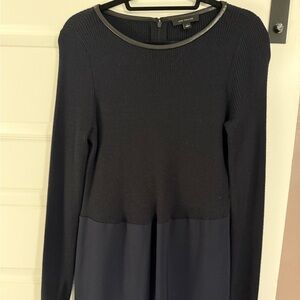 Ann Taylor Black and Navy Long Sleeve Dress